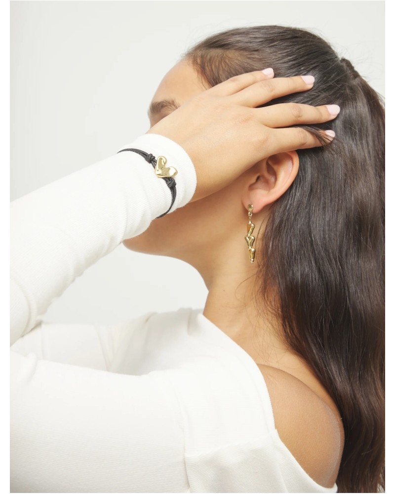Pulsera elàstica con corazòn baño ORO UNOde50