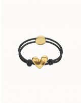 Pulsera elàstica con corazòn baño ORO UNOde50