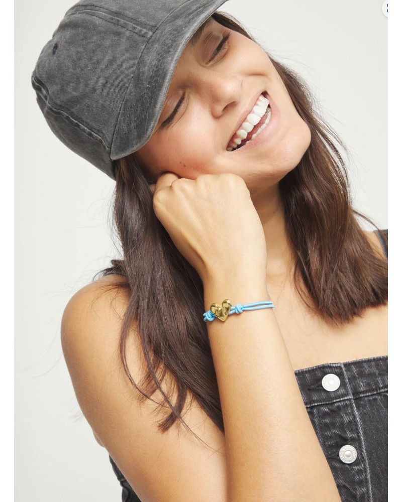 Pulsera elàstica con corazòn baño ORO UNOde50