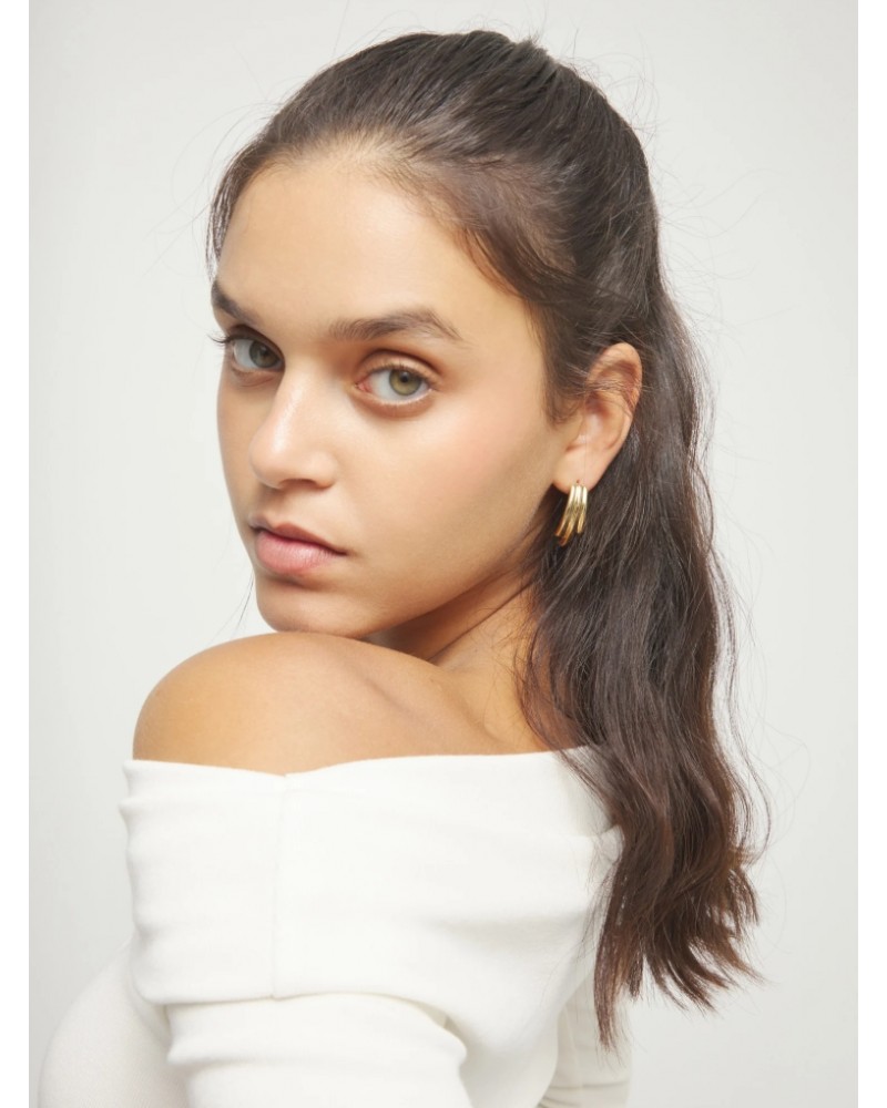 Pendientes bañados en oro UNOde50