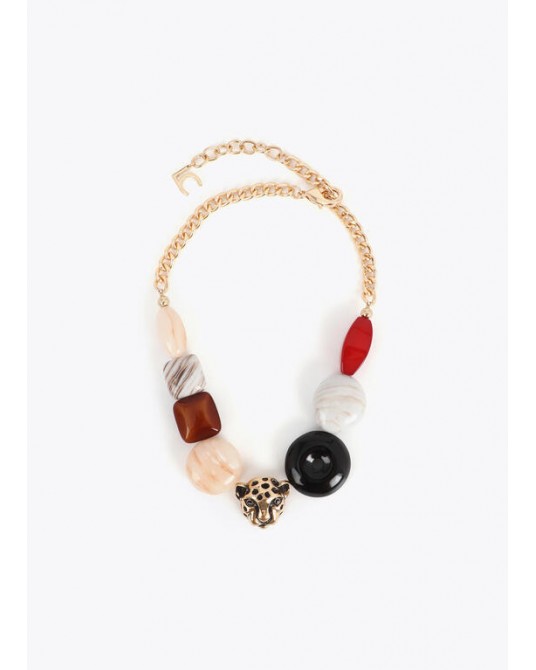Collar corto con detalle leopardo Lola Casademunt