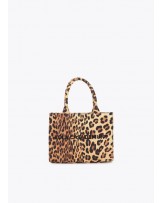 Mini shopper tejido leopardo Lola Casademunt