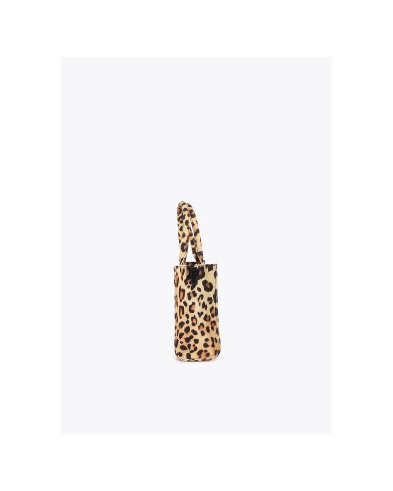 Mini shopper tejido leopardo Lola Casademunt