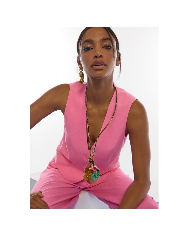 Collar largo cordón charms tropicales Lola Casademunt