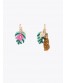 Pendientes aro con charms tropicales Lola Casademunt