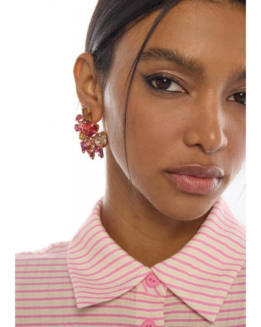 Pendiente maxi joya cristales multicolor Lola Casademunt