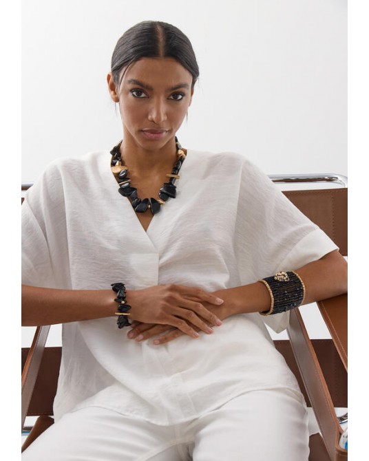 Pulsera elástica con piezas metálicas Lola Casademunt