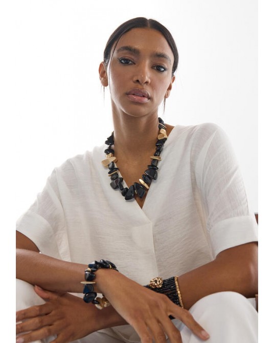 Collar acrílico con piezas metálicas Lola Casademunt