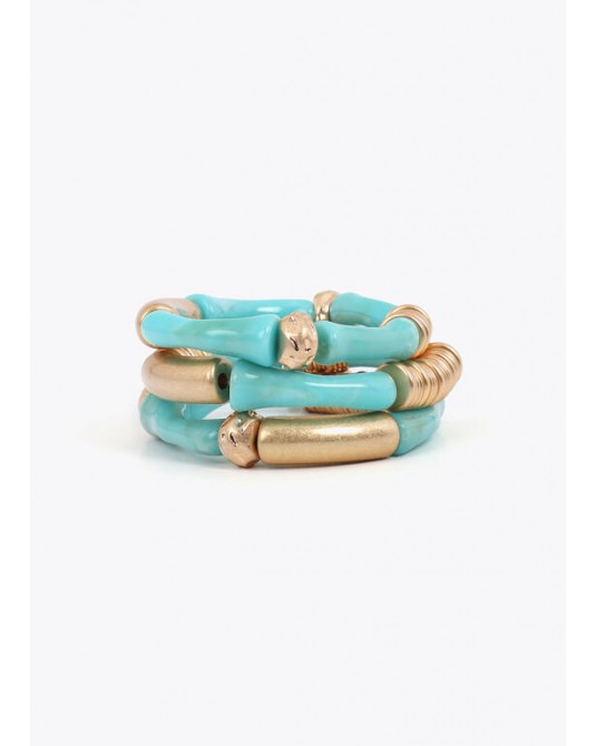 Pulseras elásticas en efecto bambú Lola Casademunt