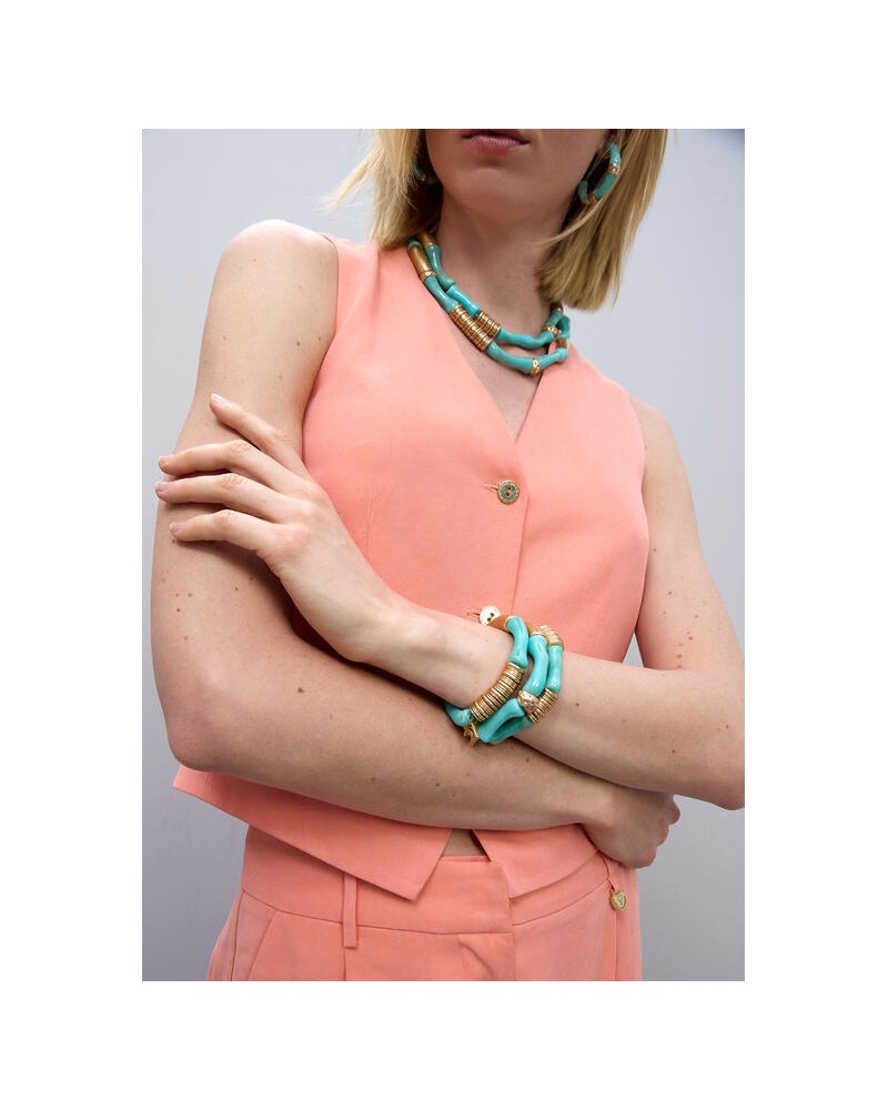 Pulseras elásticas en efecto bambú Lola Casademunt