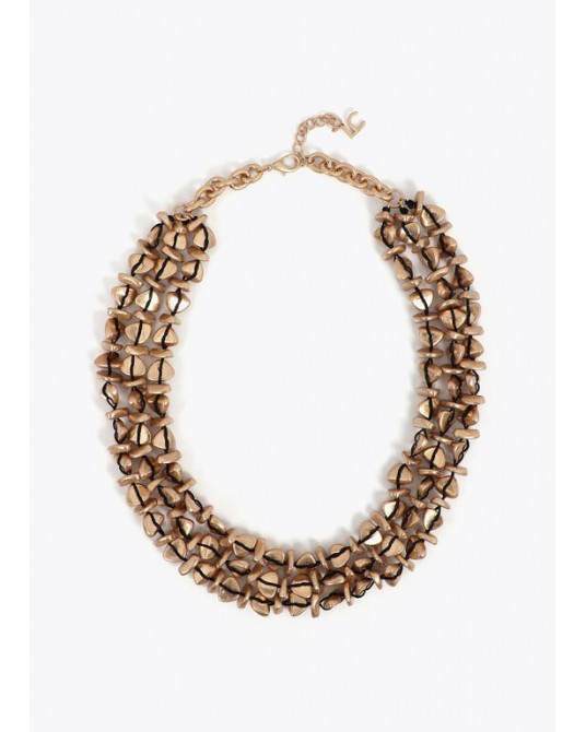 Collar múltiple con aplicación de abalorios Lola Casademunt