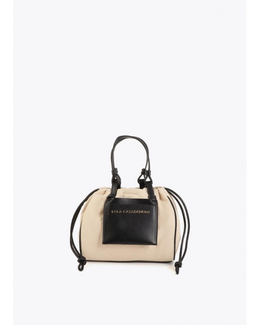Bolso mini combinado nylon Lola Casademunt