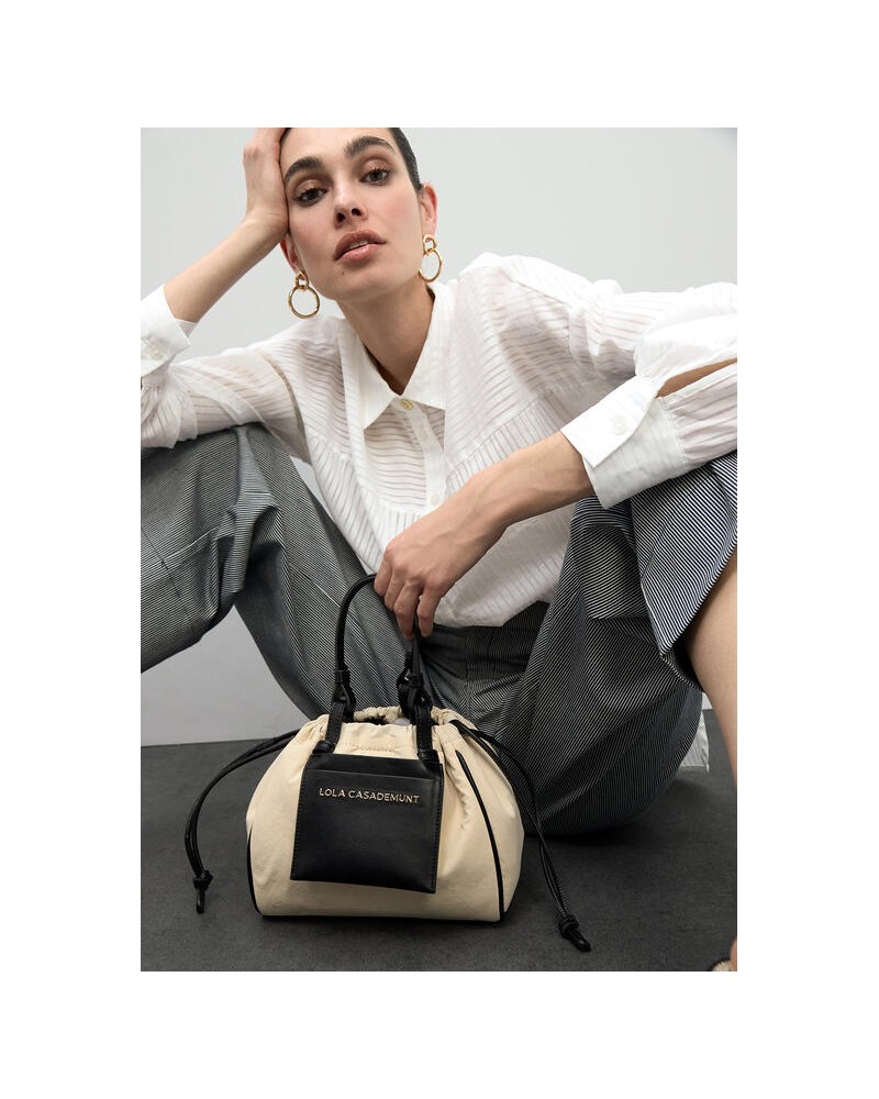 Bolso mini combinado nylon Lola Casademunt