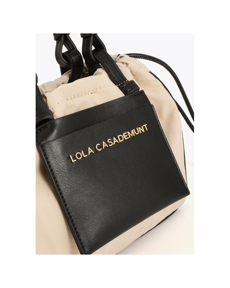 Bolso mini combinado nylon Lola Casademunt