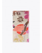 Fular estampado motivos florales aves Lola Casademunt