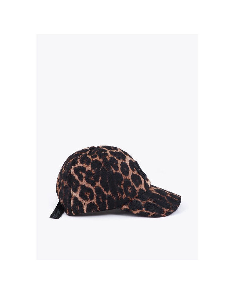 Gorra en leopardo con lentejuelas Lola Casademunt