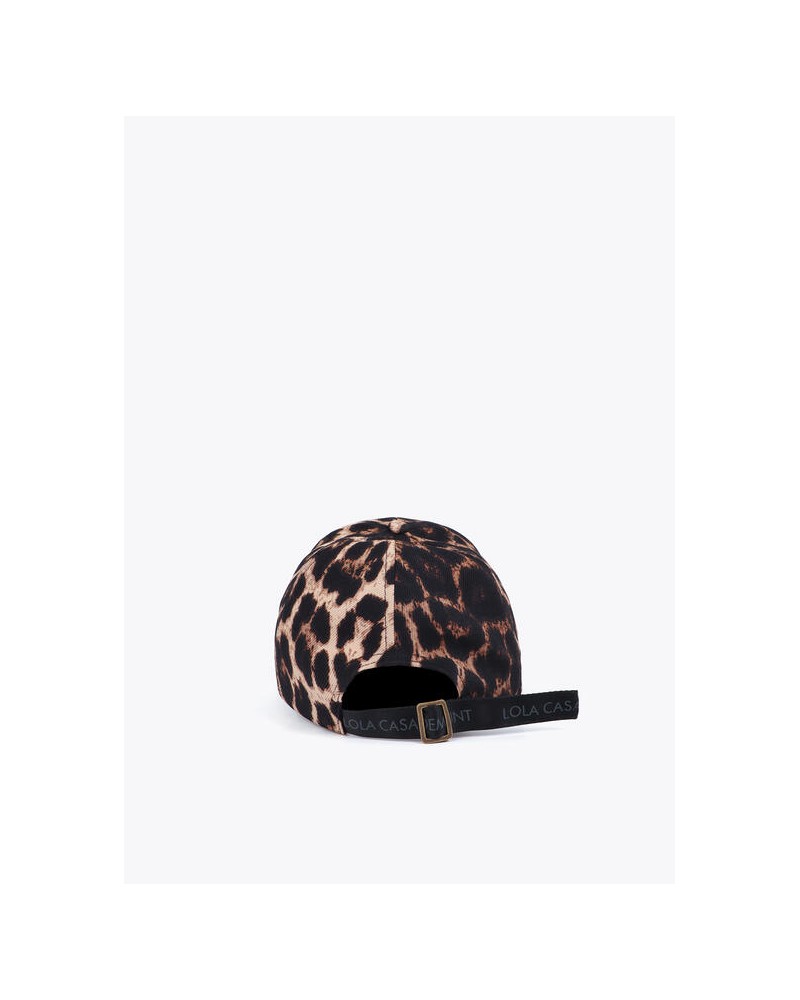 Gorra en leopardo con lentejuelas Lola Casademunt