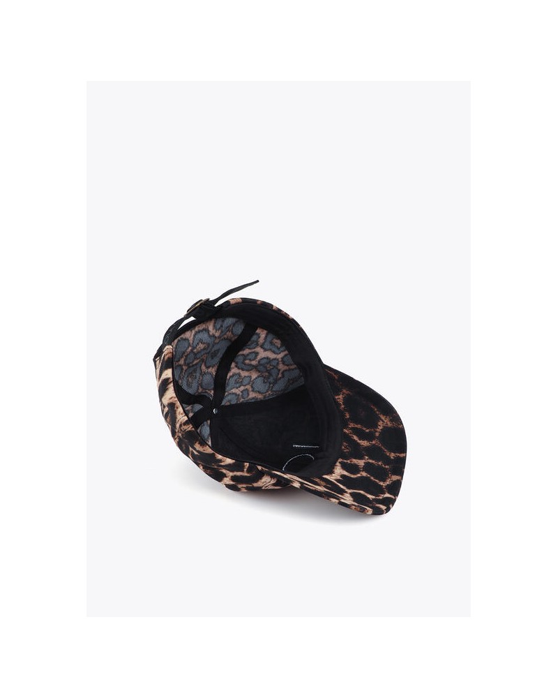 Gorra en leopardo con lentejuelas Lola Casademunt