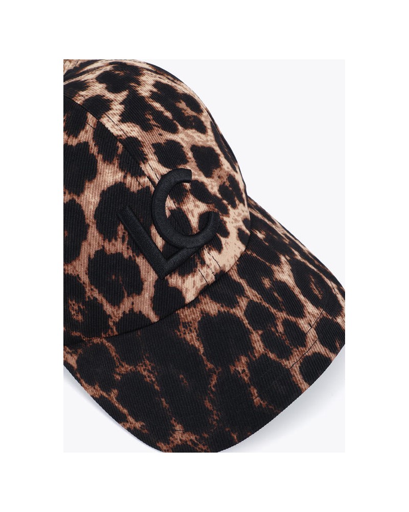 Gorra en leopardo con lentejuelas Lola Casademunt