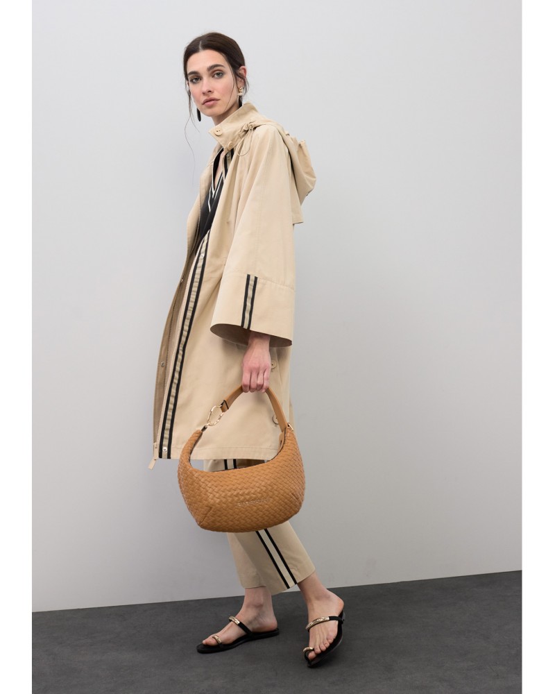 Gabardina oversize rayas Lola Casademunt