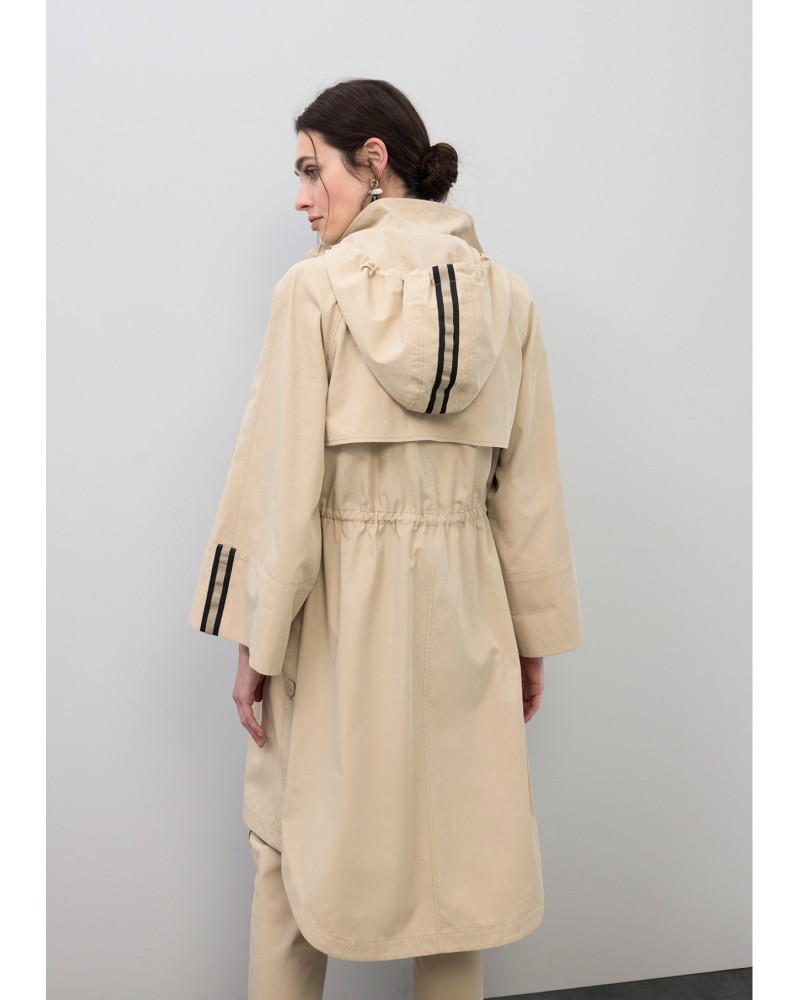 Gabardina oversize rayas Lola Casademunt