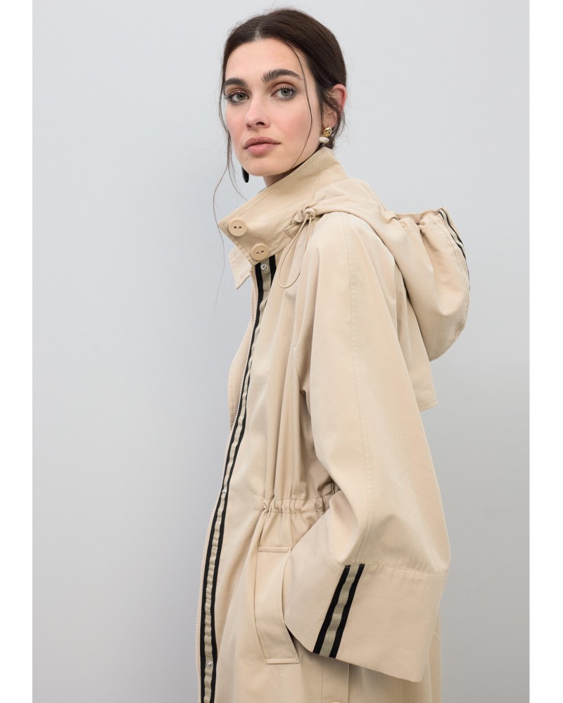 Gabardina oversize rayas Lola Casademunt