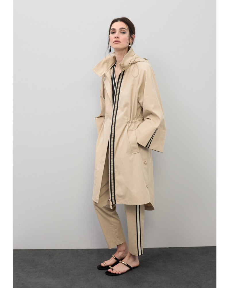 Gabardina oversize rayas Lola Casademunt