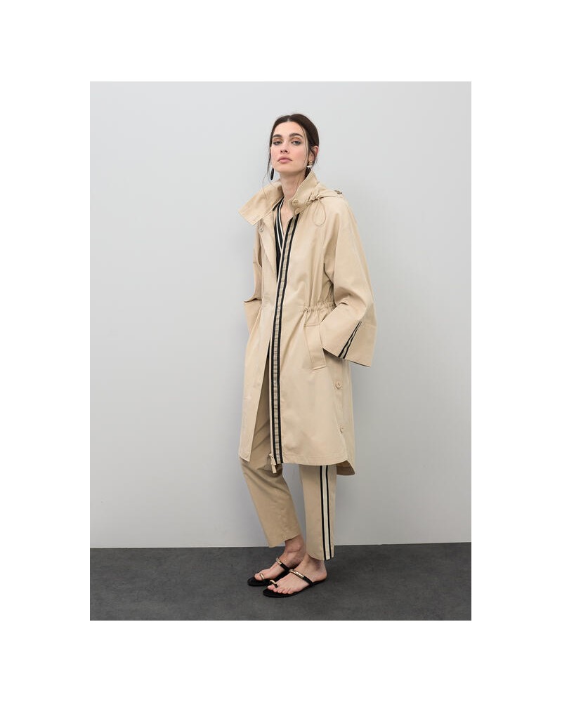 Gabardina oversize rayas Lola Casademunt