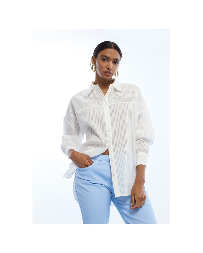 Camisa blanca rayas Lola Casademunt