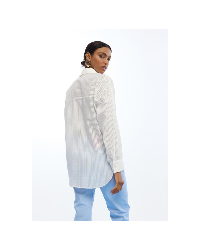 Camisa blanca rayas Lola Casademunt
