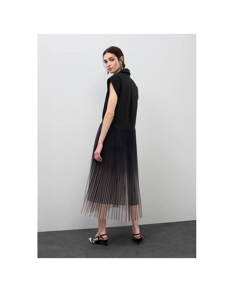 Vestido camisero falda tul Lola Casademunt