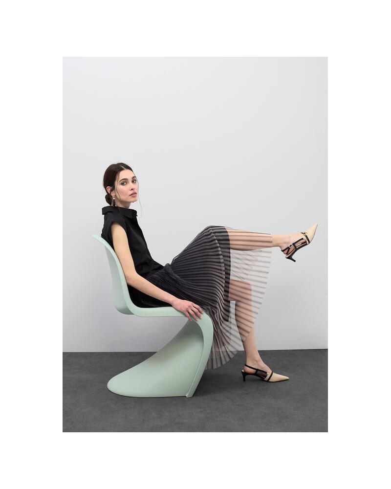 Vestido camisero falda tul Lola Casademunt