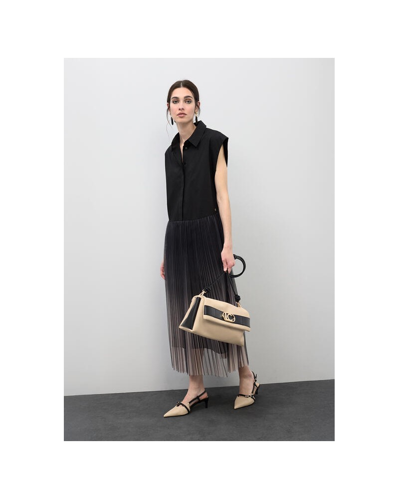 Vestido camisero falda tul Lola Casademunt