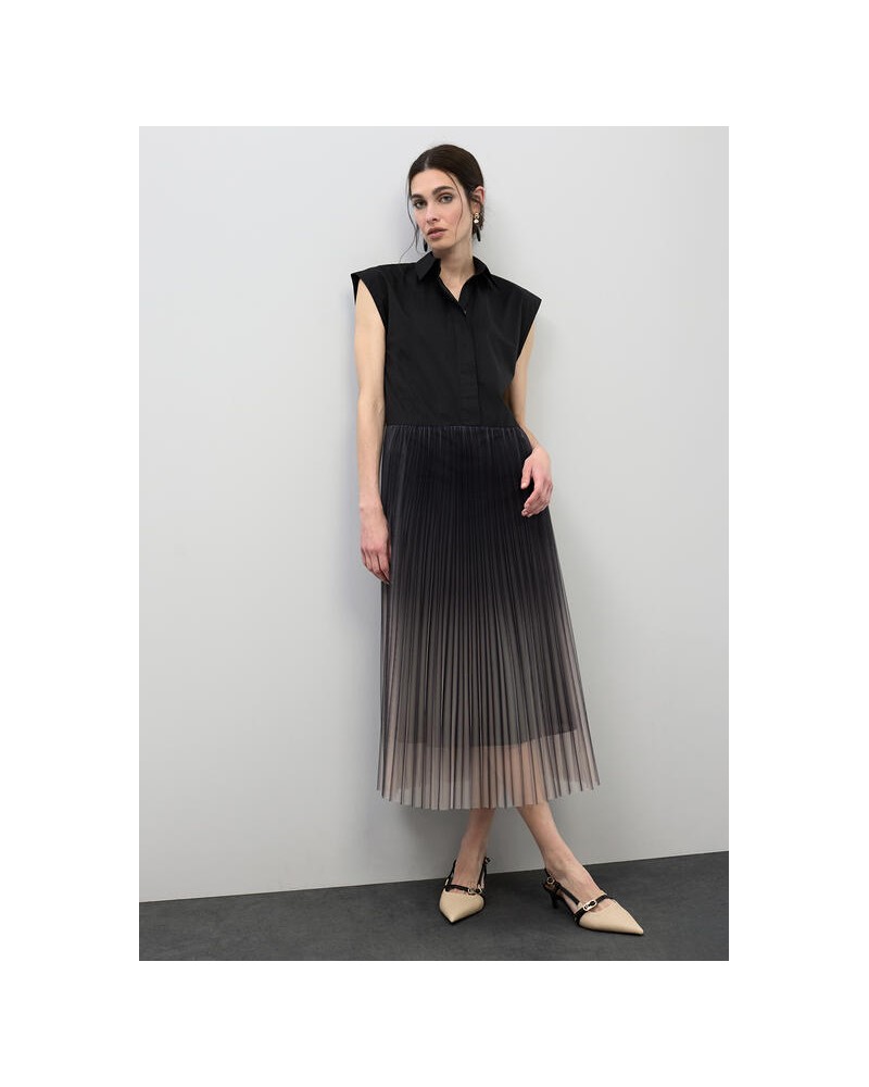 Vestido camisero falda tul Lola Casademunt