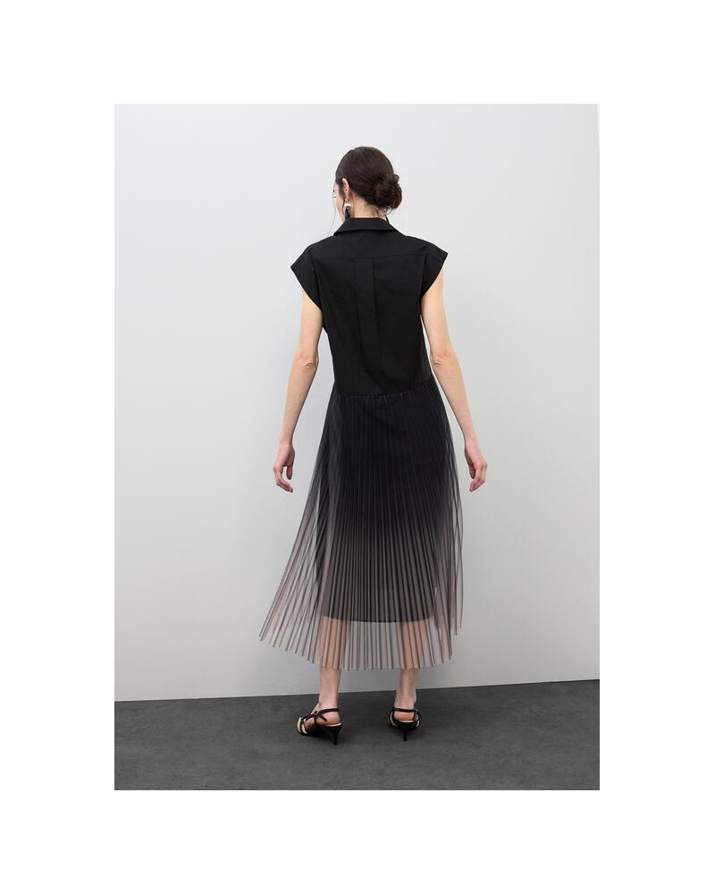 Vestido camisero falda tul Lola Casademunt