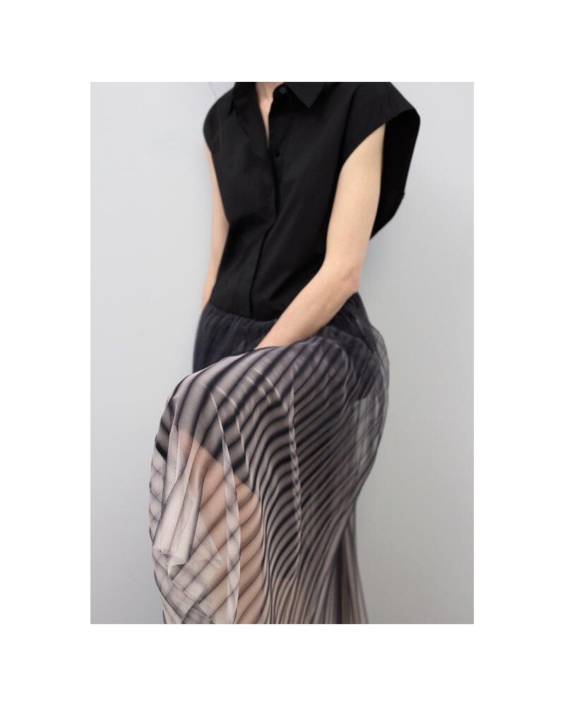 Vestido camisero falda tul Lola Casademunt