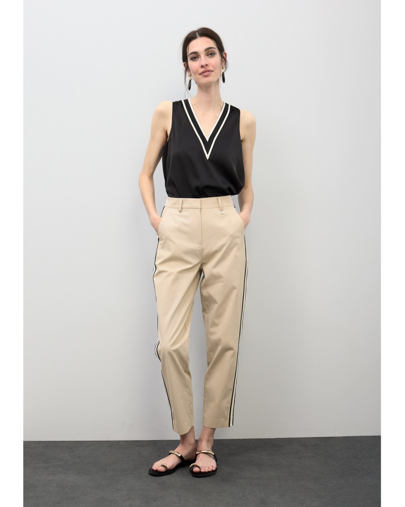 Pantalòn recto con cintas Lola Casademunt