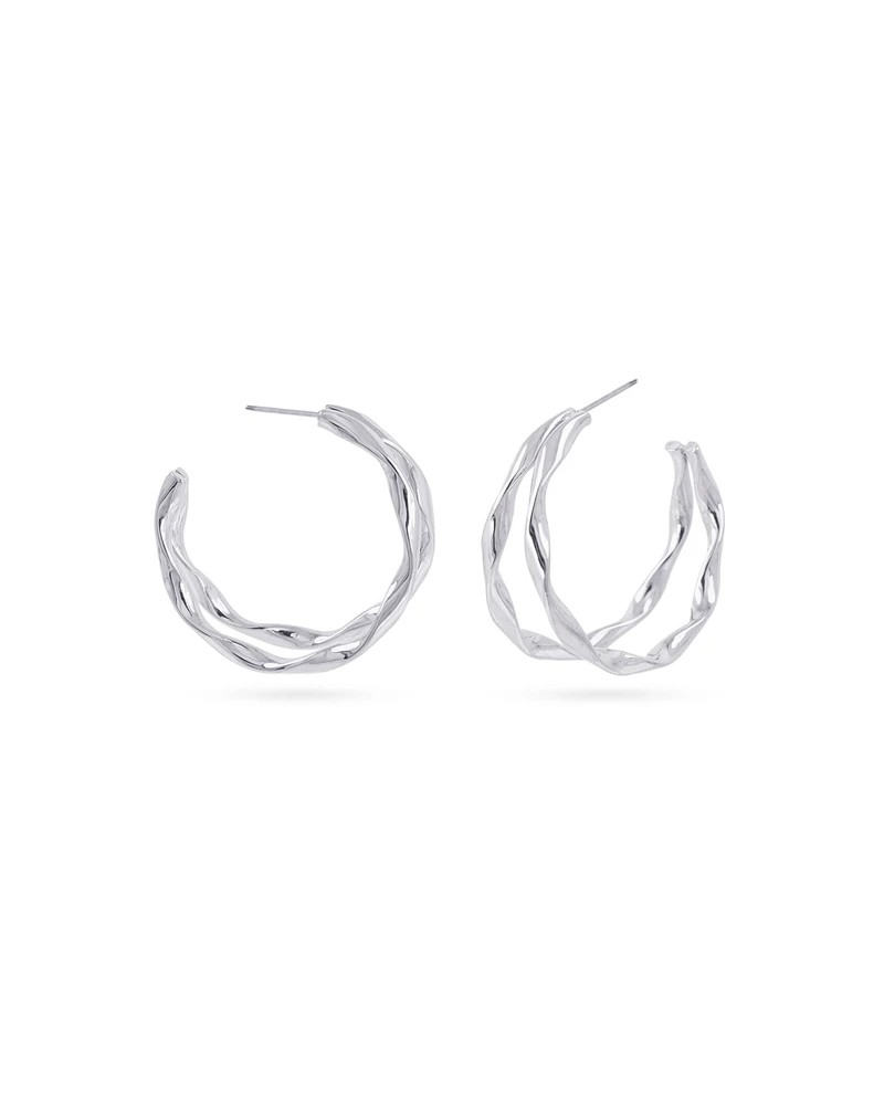 Pendientes aros dobles acero Anartxy