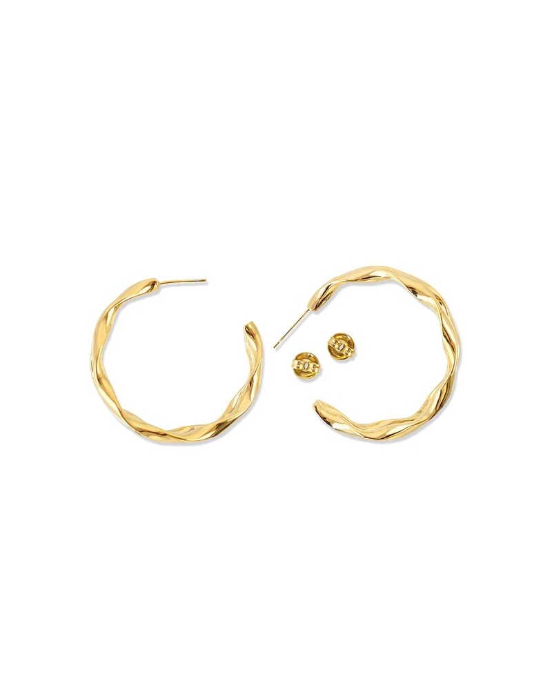 Pendientes aros dobles acero Anartxy