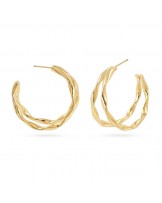 Pendientes aros dobles acero Anartxy