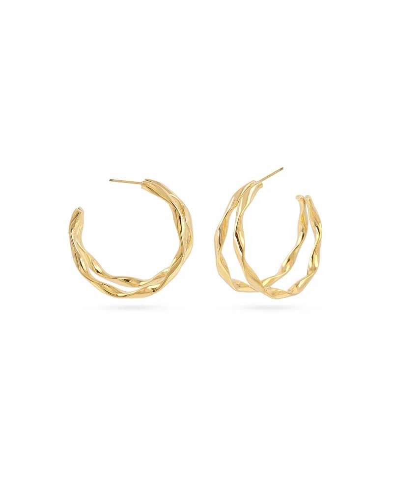 Pendientes aros dobles acero Anartxy