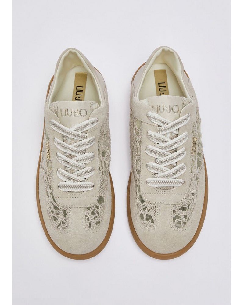 Zapatillas con bordado macramè de Liujo