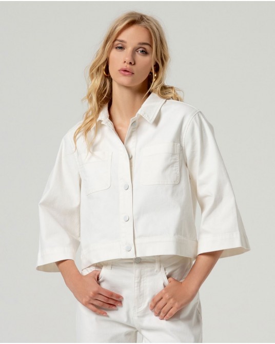 Cazadora corta blanca Surkana