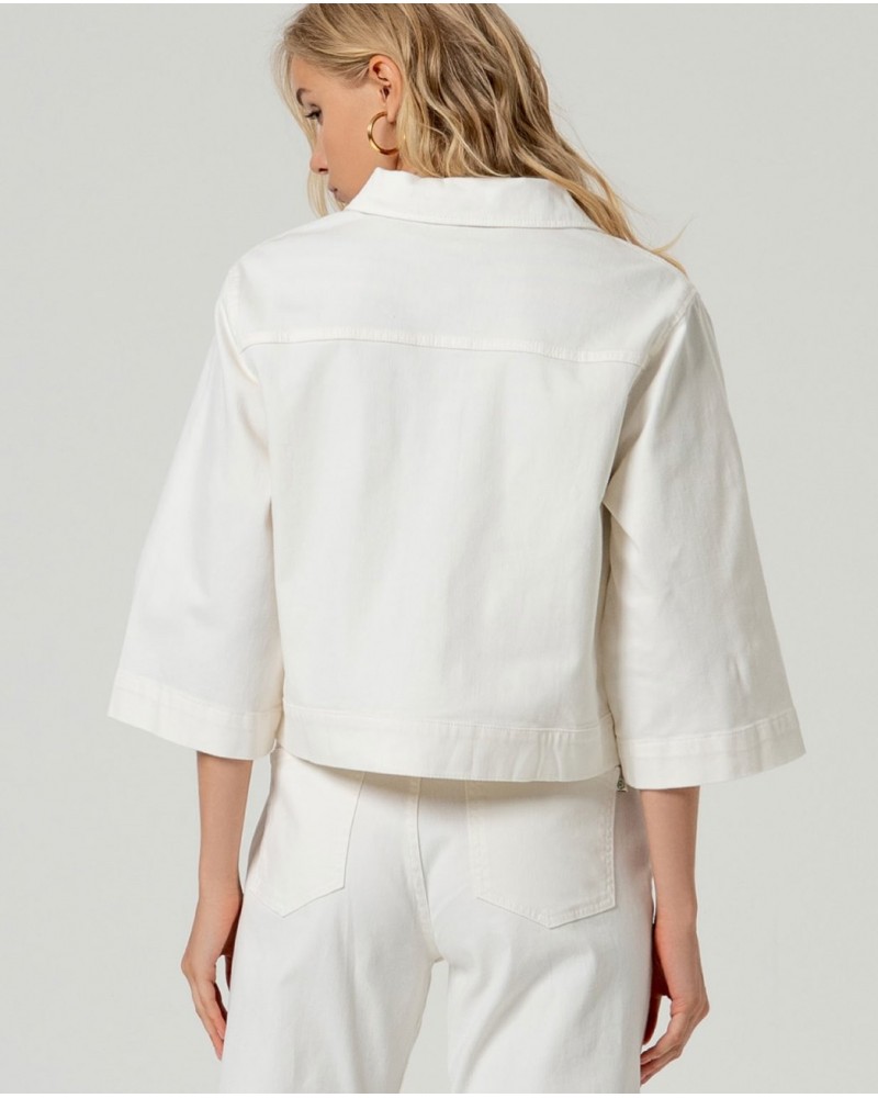 Cazadora corta blanca Surkana