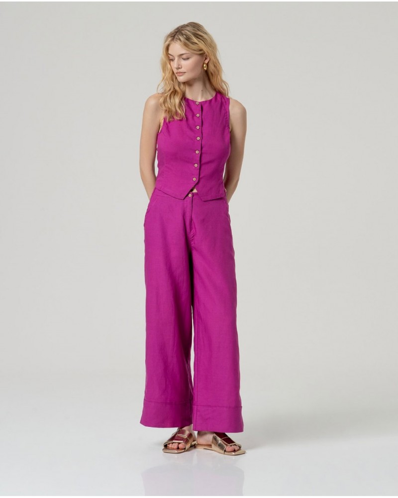 Pantalòn amplio lino Surkana