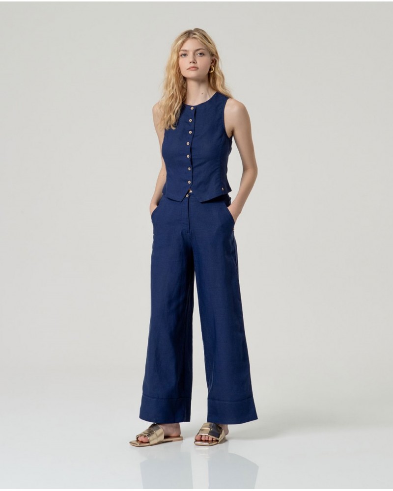 Pantalòn amplio lino Surkana