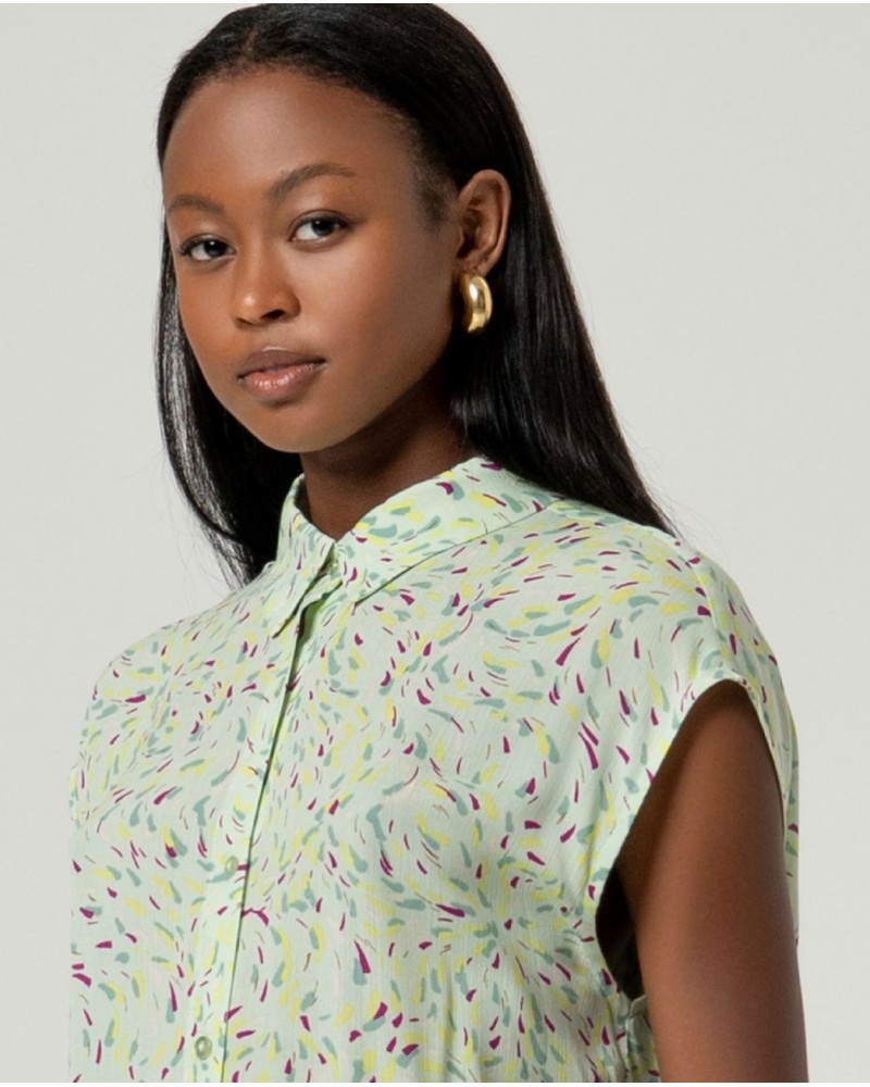 Camisa sin mangas Verde Surkana