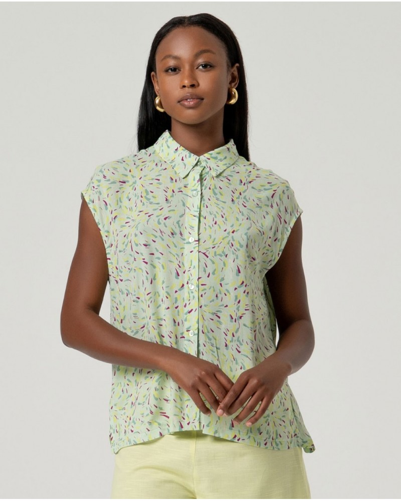 Camisa sin mangas Verde Surkana