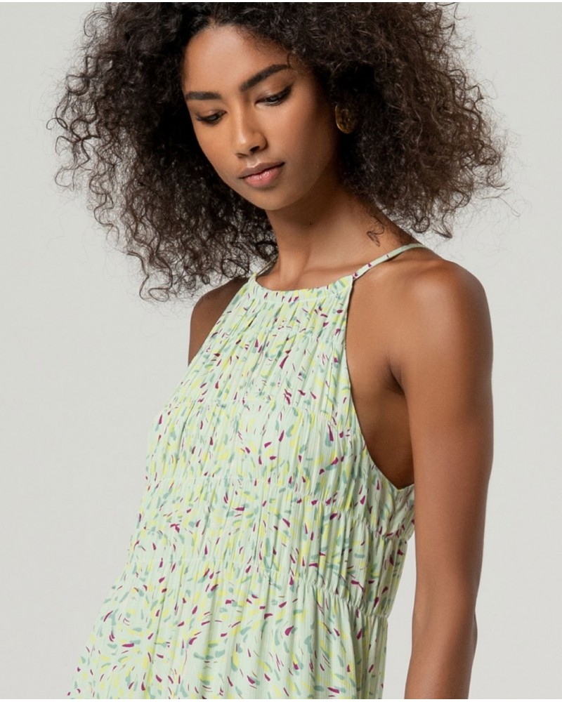 Vestido largo tirantes verde Surkana