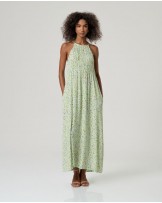 Vestido largo tirantes verde Surkana